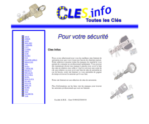 cles.info: Clés infos
Cles.info : Vachette, Bricard, Vak, Picard, Fichet, Jpm, Muel, Heracles et toutes les autres marques.