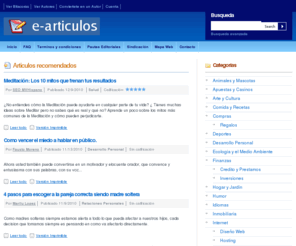 e-articulos.com: E-Articulos - Publicar Tu Articulo en la Red
Articulos y contenido de calidiad. 