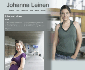 johannaleinen.de: Johanna Leinen,Schauspieler,Schauspielerin
Schauspieler,Schauspielerin,Regensburg,TV,Theater,Musical