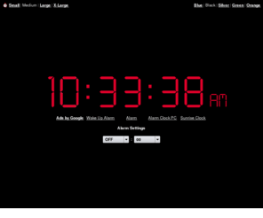 online-clock.biz: Online Alarm Clock
Online Alarm Clock - Free internet alarm clock displaying your computer time.