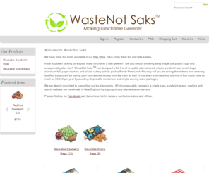 wastenotsaks.com: Handmade Reusable Sandwich & Snack Bags by WasteNot Saks
