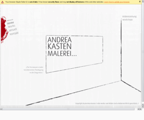 andrea-kasten.net: Home
Die Website von Andrea Kasten Malerei bietet einige Kunstwerke zur Ansicht. Einfach anklicken und anschauen.
