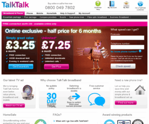 worldonline.co.uk: TalkTalk - Broadband & Phone
Get broadband from £6.99 per month plus cheap calls to local, national & International landline phones with our call plan