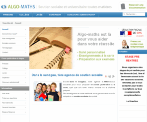 algo-maths.com: Dans le sundgau, 1re agence de soutien scolaire
Quon soit colier, collgien, lycen ou tudiant, Algo-maths est une agence de soutien scolaire situe  Altkirch,qui peut apporter une aide prcieuse dans nimporte quelle matire.