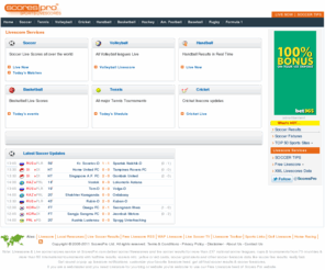 scorespro.com: Livescore, Livescores, Soccer Live Scores & Results by ScoresPro.com
Livescore and Results real time service, Live Soccer Scores, Football Results, Live Scores and Free Livescore all over the world by Scores Pro