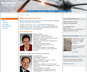 braintrain.info: Braintrain - Seminare zu Schnelllesen, Gedächtnistraining, Mindmapping
Braintrain - Seminare zu Schnell lesen, Gedächntistrainings, Mindmapping von Gabriele Forster