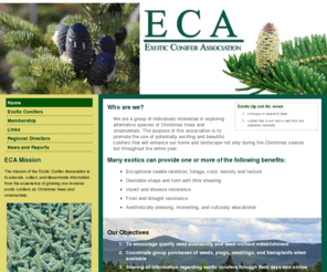 exoticconifer.com: Exotic Conifer Association
The Exotic Conifer Association collects and disseminates information from the experience of growing non-invasive exotic conifers as Christmas trees