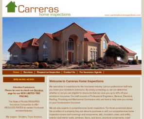 carrerashomeinspections.com: Carreras Home Inspections
We specialize in inspections for the insurance industry. Four point inspections . Comprehensive insurance inspections