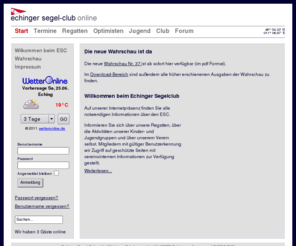 esc-eching.de: Willkommen auf der Startseite
Homepage des Echinger Segelvereins - ESC