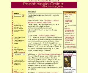 pszichologia.hu: Pszicholgia Online
Pszicholgia Online - Magyarorszg hivatalos pszicholgiai weboldala.