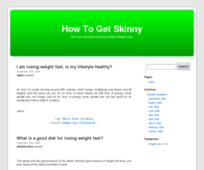 imsoskinny.com: How To Get Skinny
Let's Talk About Getting That Weight Off And Keeping It Off