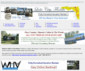 lakecity-online.com: Lake City, Florida: Fully-Furnished Short Term Lodging, Vacation Rental Lodging
