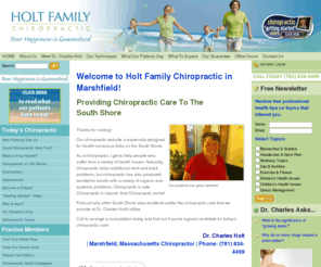 n8flow.com: Marshfield Chiropractor, Marshfield, Duxbury and Kingston MA | Dr. Charles Holt
Marshfield chiropractor, Dr. Charles Holt of Holt Family Chiropractic. Call the chiropractor in Marshfield, Duxbury and Kingston who cares: (781) 834 4499