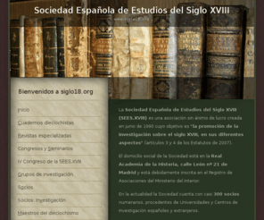 siglo18.org: Sociedad Española de Estudios del Siglo XVIII - siglo18.org
