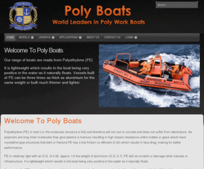 polyboats.com: Welcome To Poly Boats
PolyBoats are built utilising WA's premier plastics fabrication company utilising world leading design, functionality and standards for polyethylene vessels.