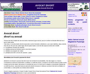 avocat-divort.ro: Avocat Divort - divort in Romania
Avocat Divort, asistenta juridica in procese de divort. Avocat divort - despre procesul de divort si partaj in Romania, acte necesare, incredintare copii minori din casatorie