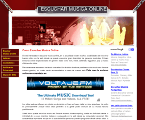escucharmusicaonline.net: Escuchar Musica Online
Visitanos si quieres escuchar musica online. Aqui podrás encontrar emisoras recomendadas y mucha información gratis.