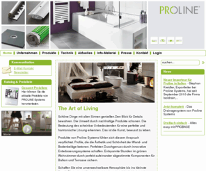 proline-profile.com: PROLINE Systems: Home
Proline Systems heißt Rundumservice für Ihre Wand- und Bodenbeläge. In hochwertiger Qualität im Innen- und Außenbereich.