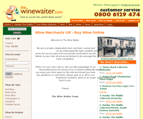 thewinewaiter.com: The Wine Waiter >                                 Wine Merchants UK - Buy Wine Online
uy wine online from independent wine merchants based in the UK offering a range of wines from around the world.