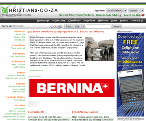 christians.co.za: Christians.co.za - The gospel through e-media
We offer you the best South African Christian content. A portal service where all Christians, irrespective of denomination, will feel welcome. We offer a wide variety of content, services and products, such as, daily devotions, Bible studies, database of Christian churches, Bible Quizzes.