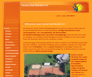 tennisclub-dierdorf.com: Vereinspräsentation
Vorstellung Vereinsangebot des TC Dierdorf, Darstellung Vorstand, Mannschaften und Jugendbereich, sowie Beachvolleyball-Abteilung. Termine und allgemeine News rund um Tennis in Dierdorf.