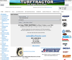 ridingmowerclutch.com: TurfTractor, Clutches, Tires, Attachments, Parts and Accessories FAST SHIPPING
TurfTractor supplies a wide variety of new OEM and After Market Replacement Parts for small engine Outdoor Power Equipment