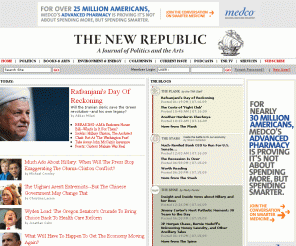 tnr.com: THE NEW REPUBLIC | Home
Online edition of journal of politics and culture, with selected articles from print magazine