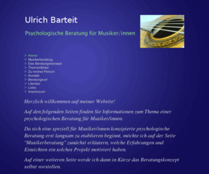 musikerberatung.net: musikerberatung
ulrich barteit - psychologische beratung für musiker/innen
