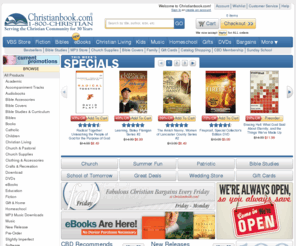 1800christian.info: Christianbook.com - Shop for Christian Books, Bibles, Music, Homeschool Products, Gifts & more
Christianbook.com is the online home of Christian Book Distributors (CBD),
the world's largest distributor of Christian resources. For over 25 years
we've offered Christian books, music, Bibles, videos, software, gifts and more at
the lowest prices and with unbeatable service.
