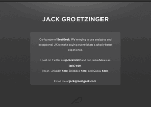 jackgroetzinger.com: Jack Groetzinger
Homepage for Jack Groetzinger.