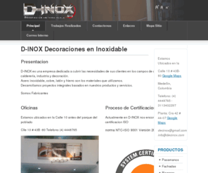 decinox.com: D-INOX Decoraciones en Inoxidable
D-INOX, decoracion, inoxidable