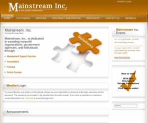 mainstreaminc.net: Mainstream Inc
Mainstream, Inc., a resource for non-profit organizations.