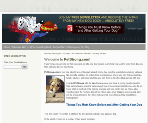 petstrong.com: Pet shop, Pet supplies, Pet books, Pet information, Pet news, Pet blog, Pet links
description