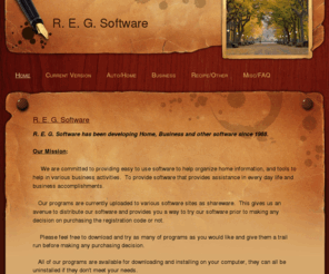 reg-software.com: R. E. G. Software - Home
Home and Business Software - easy to use, cost effective.