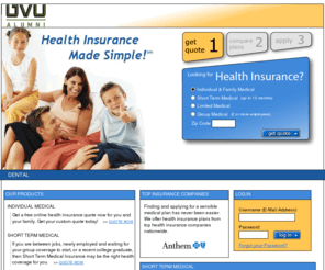 utvaahealth.com: Health Insurance, Medical Insurance, Free Online Insurance Quotes, Affordable Individual, Group, Family Plans
Compare health insurance quotes and medical insurance plans from industry-leading carriers; HealthInsurance.com provides free quotes for individual, group, and family plans.