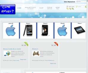 comeriparo.com: Come Riparo? Guide alle riparazioni
Come Riparo? Guide riparazioni con immagini, riparazioni iphone, elettronica, riparazione macchina, moto, auto, casa e bricolage