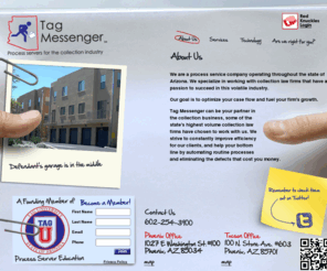 tag-messenger.com: Tag Messenger, Inc. | Process Servers for the Collections Industry | Phoenix and Tucson, AZ
Tag Messenger provides flexible, quick and affordable process-service management solutions to optimize your case flow and fuel the growth of your firm.