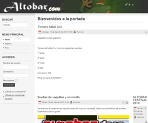 altobar.com: Bienvenidos a la portada
Joomla! - el motor de portales dinámicos y sistema de administración de contenidos