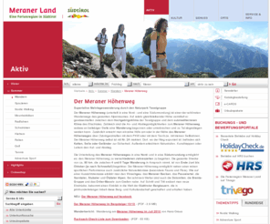 meranerhoehenweg.com: Südtirol - Meraner Land Information - Offizielle Website für Urlaub in Meran und Umgebung
Südtirol - Meraner Land Information - Offizielle Website für Urlaub in Meran und Umgebung / Italien