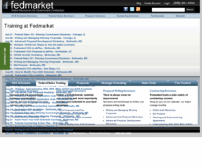 thefederalmarketplace.com: GSA Schedule Consultants | Federal Proposal Writing | Federal Contract Training | Fedmarket
Fedmarket.com - GSA Solutions, Federal Contract Consulting, Federal Sales Training, Federal Sales Consulting and Federal Proposal Writing Tools. Services, Products, and Free Content to Assist You in Winning Government Contracts