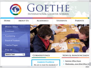 goethecharterschool.com: Goethe International Charter School of Los Angeles
Tuition-free, multilingual charter school with International Baccalaureate, Whole Chid program in Mar Vista, Los Angeles