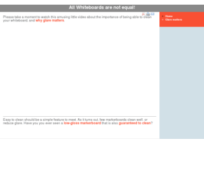 guaranteed-to-clean.com: Whiteboard.com
Learn about the differences in whiteboard quality. Avoid the expense of replacing your whiteboards that will not clean and discover why glare is your enemy. Need to project? You need a presentation whiteboard