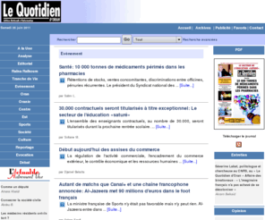 lequotidien-oran.com: Le Quotidien d'Oran
Le Quotidien d'oran: Quotidien national d'information