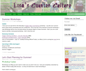 lisascounterculture.com: Lisa's Counter Culture: A site dedicated to nourishing delicious creations with a special focus on fermentation.
nourishing food workshops with an emphasis on fermentation