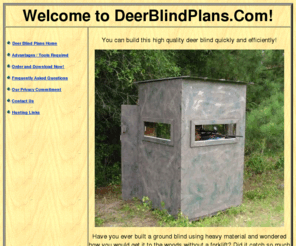 Deer Blind Plans