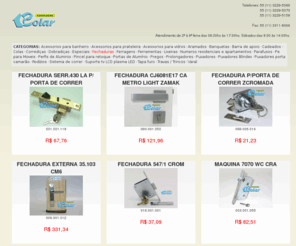 fechaduras.net: Ferragens, Aramados, Puxadores, Dobradiças, Fechaduras, Corrediças, Cadeados.
Loja virtual de ferragens, aramados, puxadores, rodízios, dobradiças, corrediças, fechaduras, cadeados, portas de alumínio, perfil de alumínio, pé para móveis, acessórios para vidros e prateleiras, consulte nossos preços.