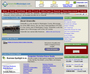 greenvillemississippi.com: Greenville, Mississippi (MS) Hotels, Yellow Pages, Homes, Weather, Apartments, Jobs, and more
City of Greenville, Mississippi. Find hotels, homes, jobs, apartments, yellow pages, and events in Greenville. Also weather, restaurants, schools, businesses, city information and other info for Greenville.