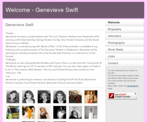 genevieveswift.com: Genevieve Swift
The award winning English actress, singer and model from the Cotswolds.