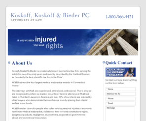 koskofflaw.net: Koskoff, Koskoff & Bieder
At Koskoff, Koskoff & Bieder we provide complete high quality legal assistance to our clients.