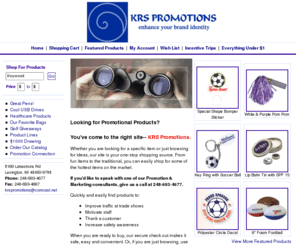 krspromotions.com: KRS Promotions LLC
Promotional products, advertising specialties and business gifts. Shop our mall of products that can be imprinted with your company name & logo! Enter to win our drawing!